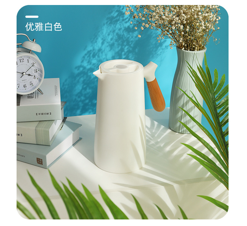Wholesale cross-border European-style insulated kettles with wooden handles, simple coffee kettles, household fashionable insulated bottles and water kettles as gifts pic 14