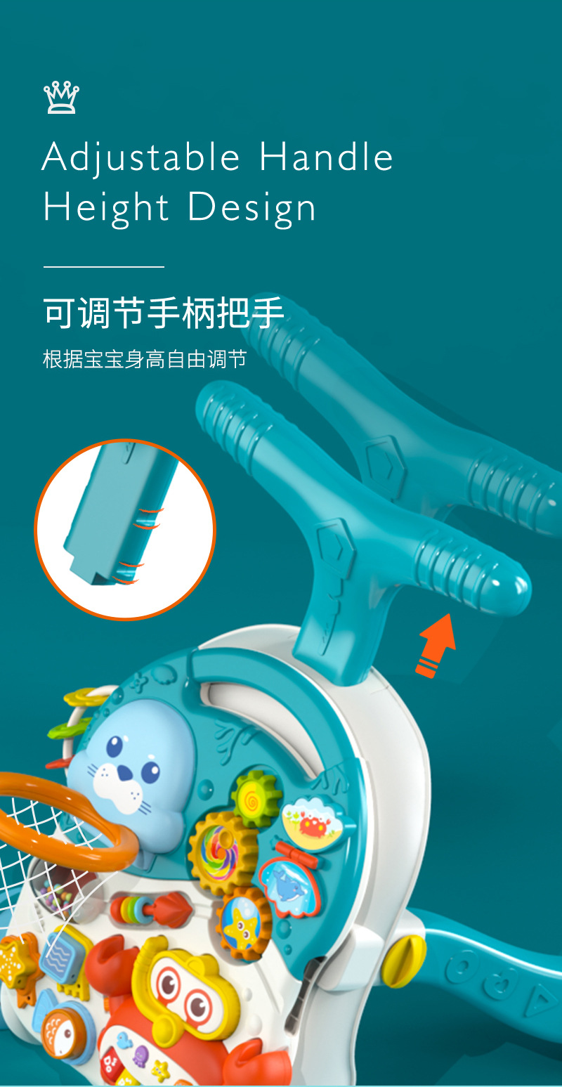 Baby stroller toy, anti-rollover, multi-functional anti-O-shaped leg, 0-36 months old, learning to walk, baby walker pic 10
