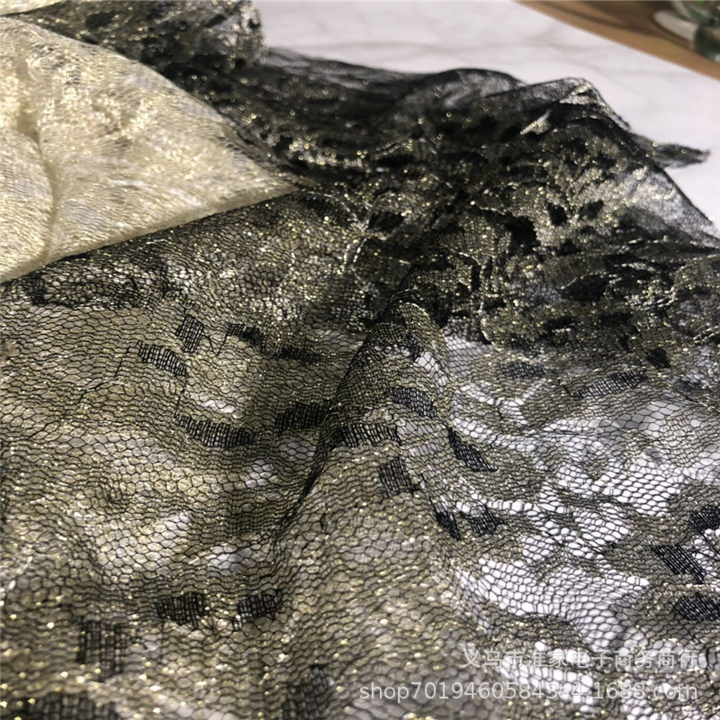 Factory direct sales, available in stock for gold thread lotus lace, gold thread fabric, lace headwear and accessories, handcrafted backgrounds pic 6