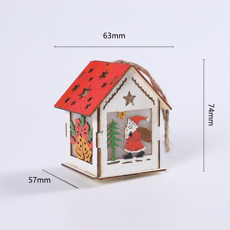 圣诞老人发光雪房子小木屋客厅装饰圣诞装饰挂饰diy礼物橱窗摆件详情9