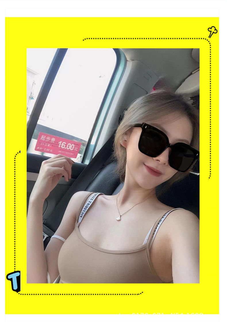 G brand sunglasses for women - vertical rice nail style, Korean version, slimming for big faces, UV protection, the same style as Instagram round face Internet celebrities pic 7