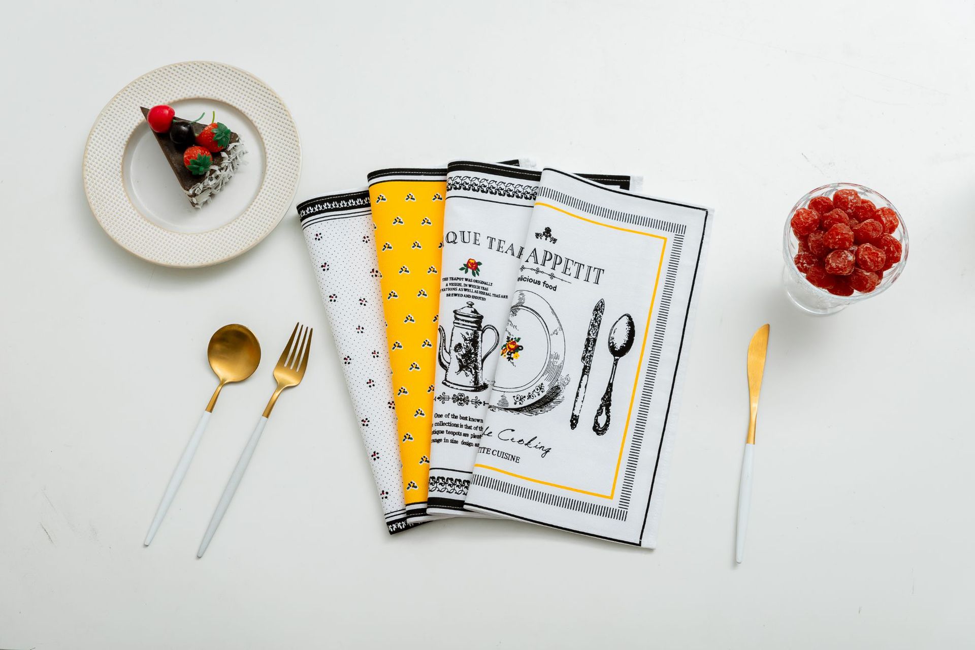 Nordic-style tea towels, placemats, cotton and linen fabric napkins, square home anti-slip napkins, cross-border food background cloth pic 18