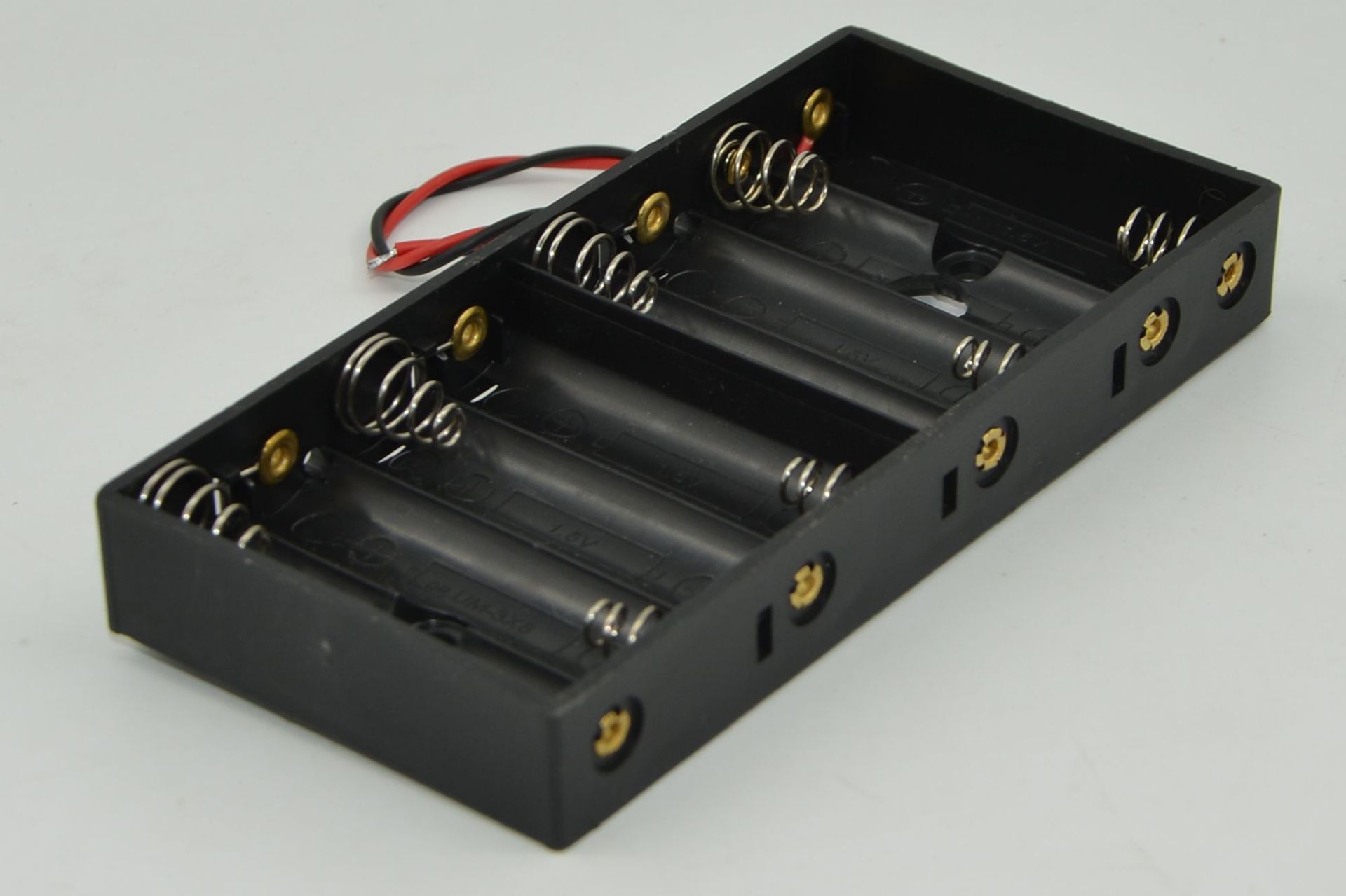 5号8节电池盒 12V没盖没开关带红黑线 8AA电池座 五号八节详情2
