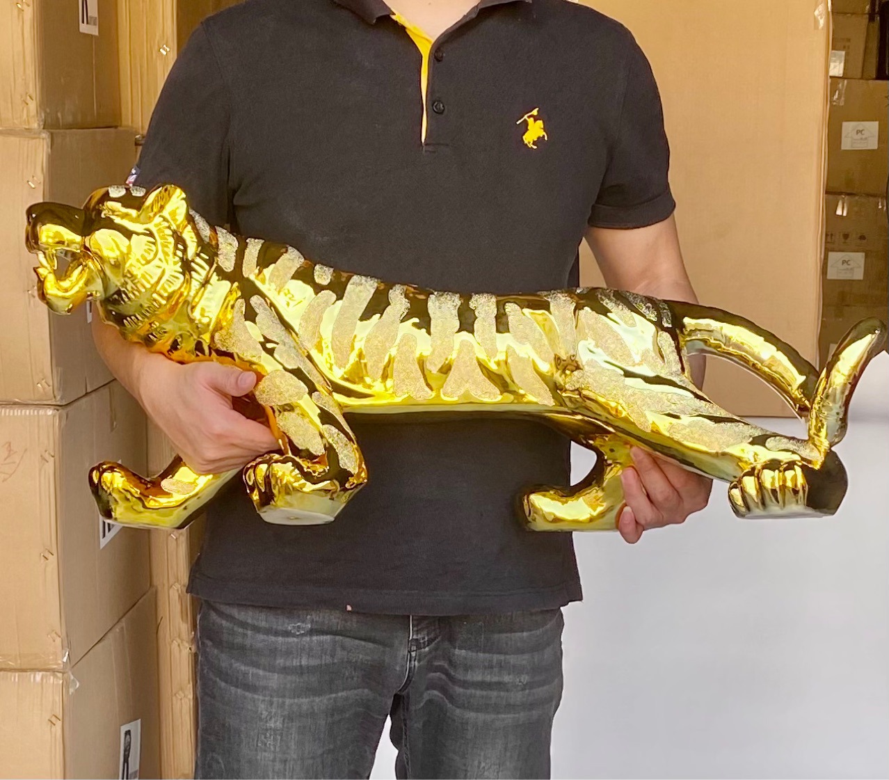 Tiger Ceramic handicrafts, golden electric tiger, tiger handicrafts and ornaments pic 7