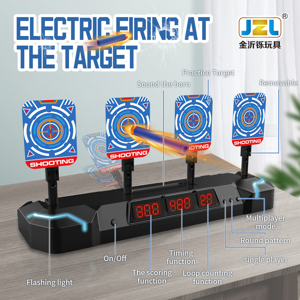 Cross-border electronic scoring target moving track shooting target electric automatic return position soft water projectile target toy 4 pic 2