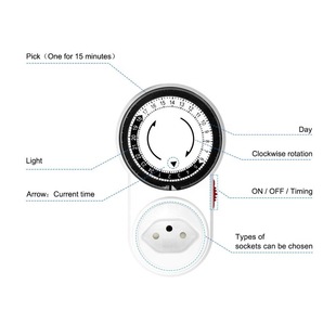 The mechanical timer household smart timing socket operates in a 24-hour cycle, with the timer switch automatically cutting off the power supply pic 27