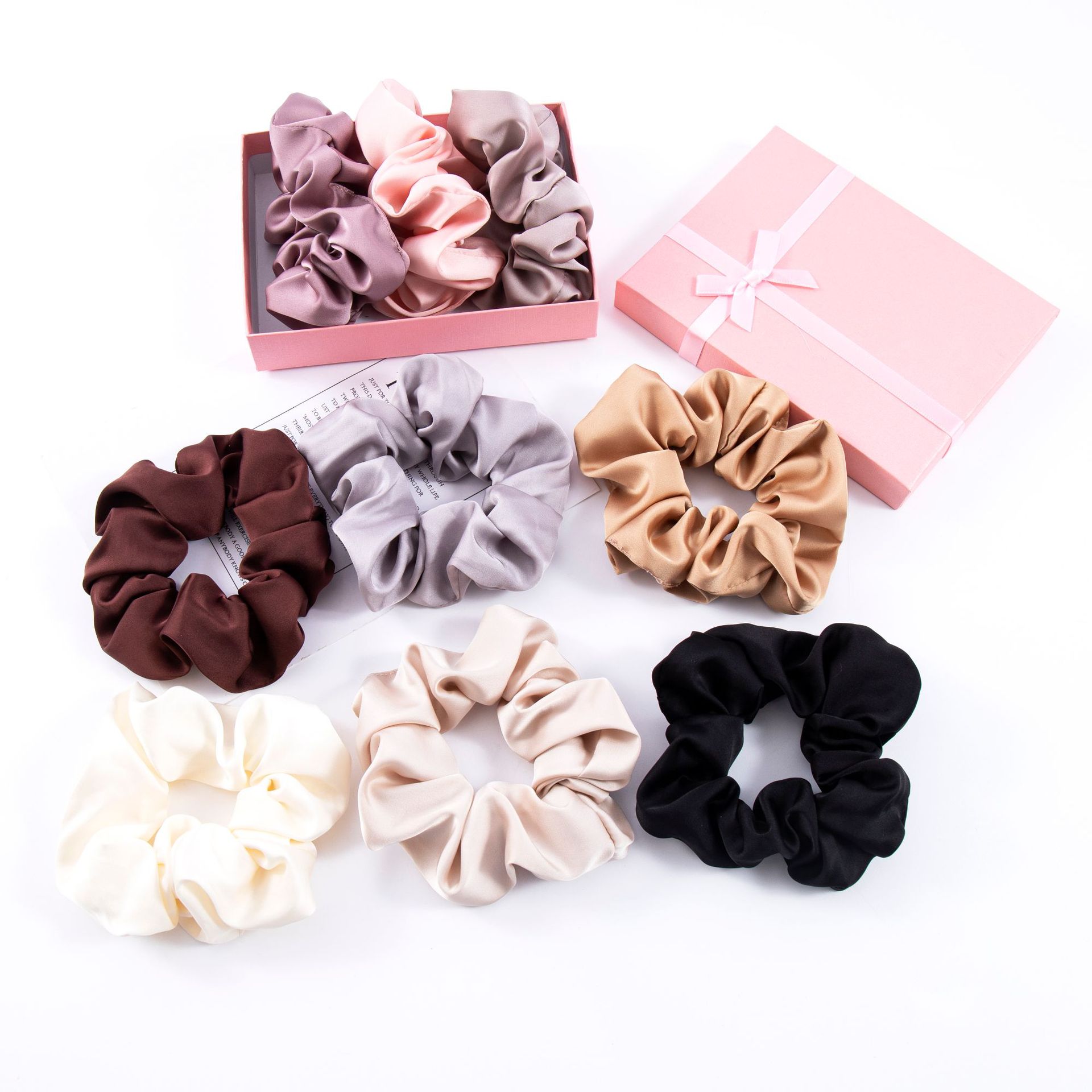 National trend series, retro solid color high-quality large intestine hair band, large intestine ring headwear, large rubber band pic 4