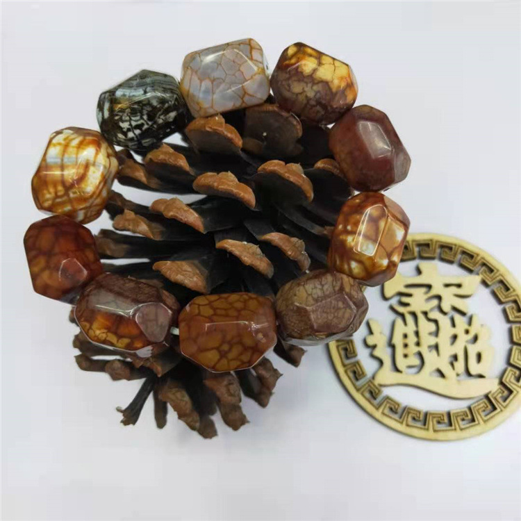 Guangshun Jewelry Wholesale of natural stone volcanic Agate bracelets, Factory direct sales of irregularly cut agate bracelets pic 7