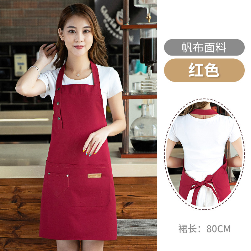 The new waterproof canvas apron, a modern and simple work uniform apron, can be printed with logos. The apron is available for wholesale and consignment pic 19