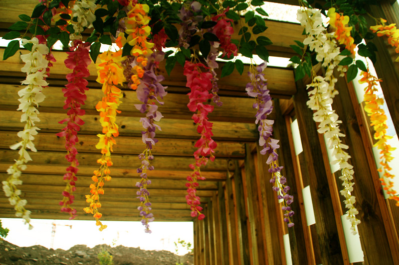 Long-branch delphinium, artificial hyacinth, artificial silk flower, single tall and long-branch wedding flowers for landscape direct sales pic 12