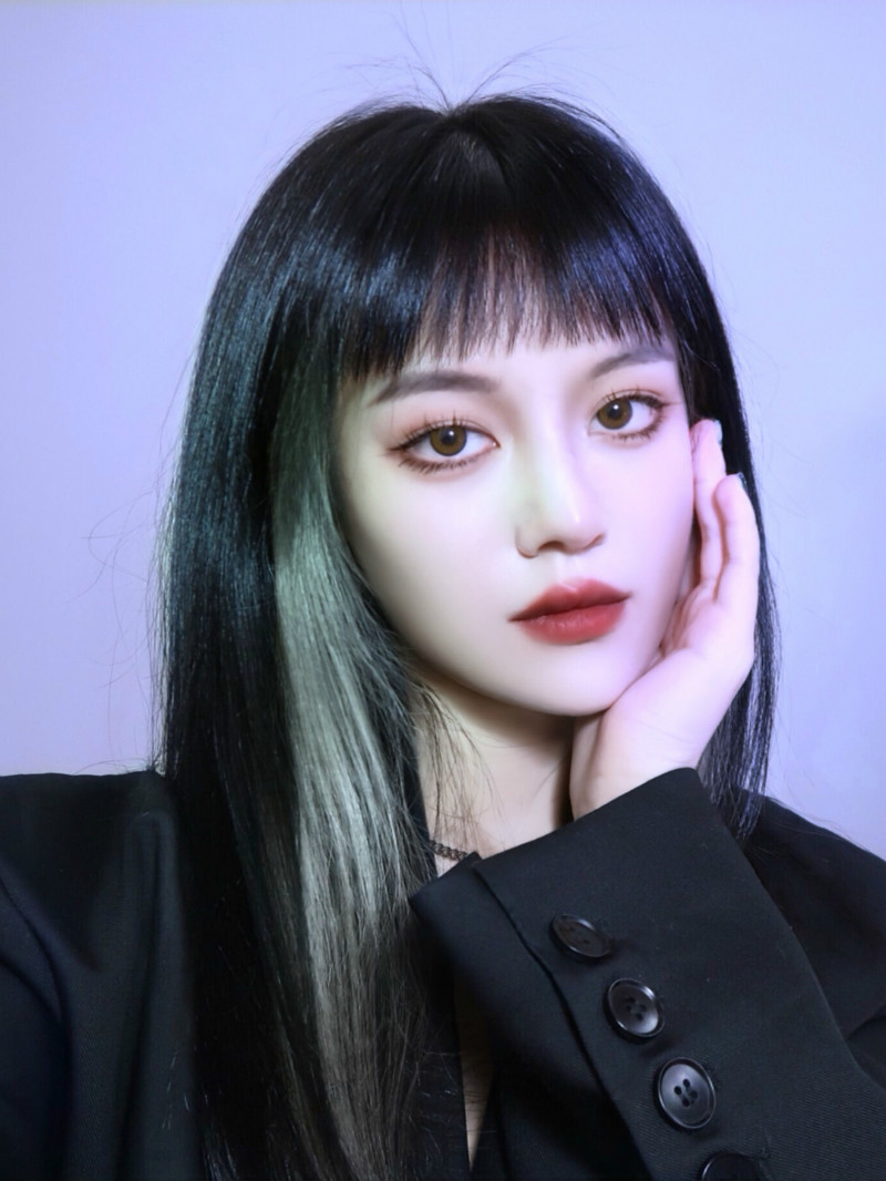 Ear-hanging dyed colored wig pieces, one-piece natural invisible highlight dyed hair extensions, gradient long straight hair extensions for women pic 19