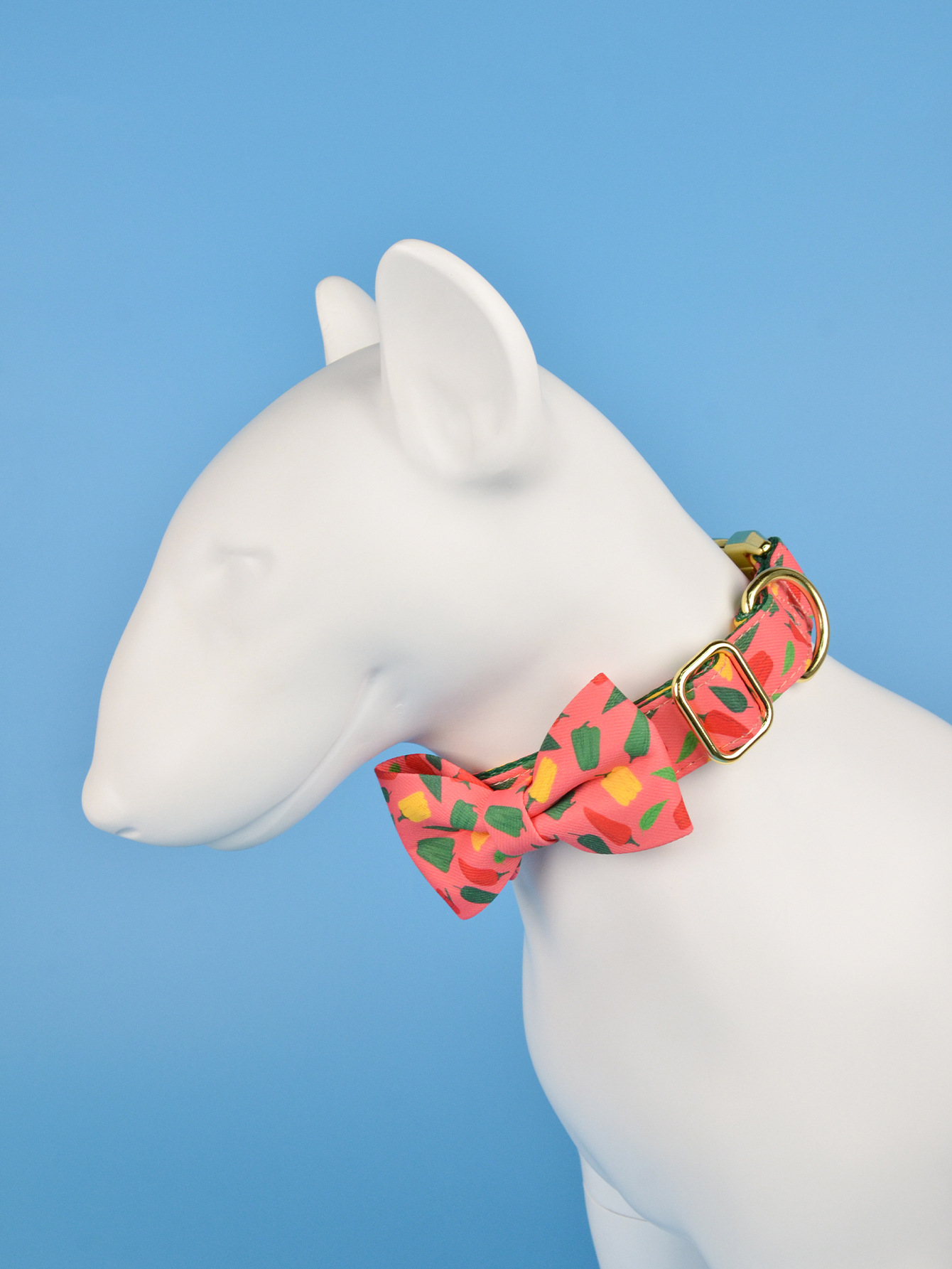 唛迪跨境新品春夏INS风重工合金配件蝴蝶结宠物猫狗项圈脖圈套装插扣金属宠物项圈详情7