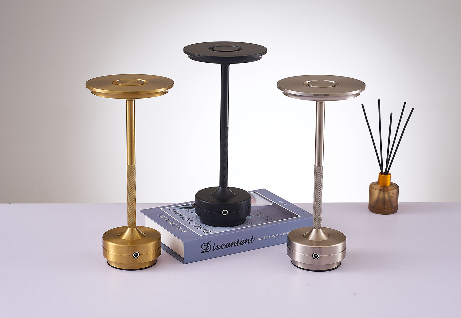 All-aluminum I-shaped retro and simple coffee restaurant table lamps, bar table lamps, bedside ambient lights, outdoor night lights pic 1