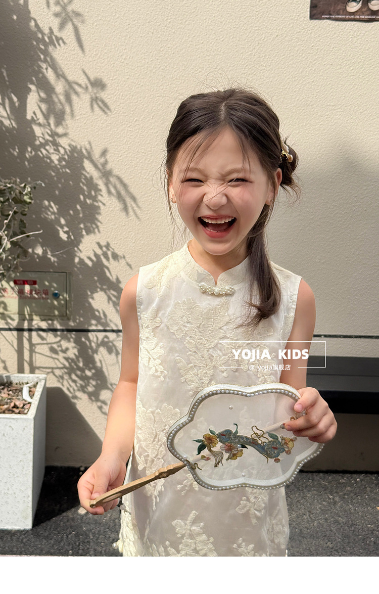 国潮YOJIA女童国风连衣裙夏装2025新款中式超仙女孩公主裙儿童节裙子详情30