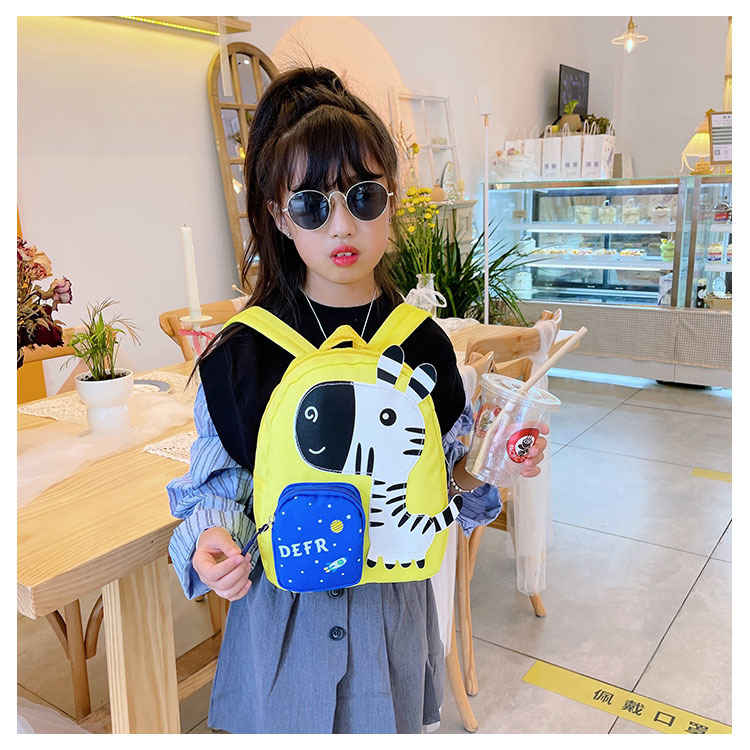 Bolsa de niños 2021 nuevo diseño de dibujos animados lindo animal mochila zoic niña kindergarten mochila bebé pequeña pic 9