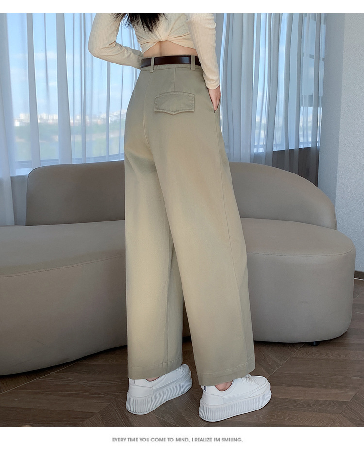 法式八分九分天丝棉阔腿牛仔裤女秋季新款小个子宽松显瘦直筒裤详情39