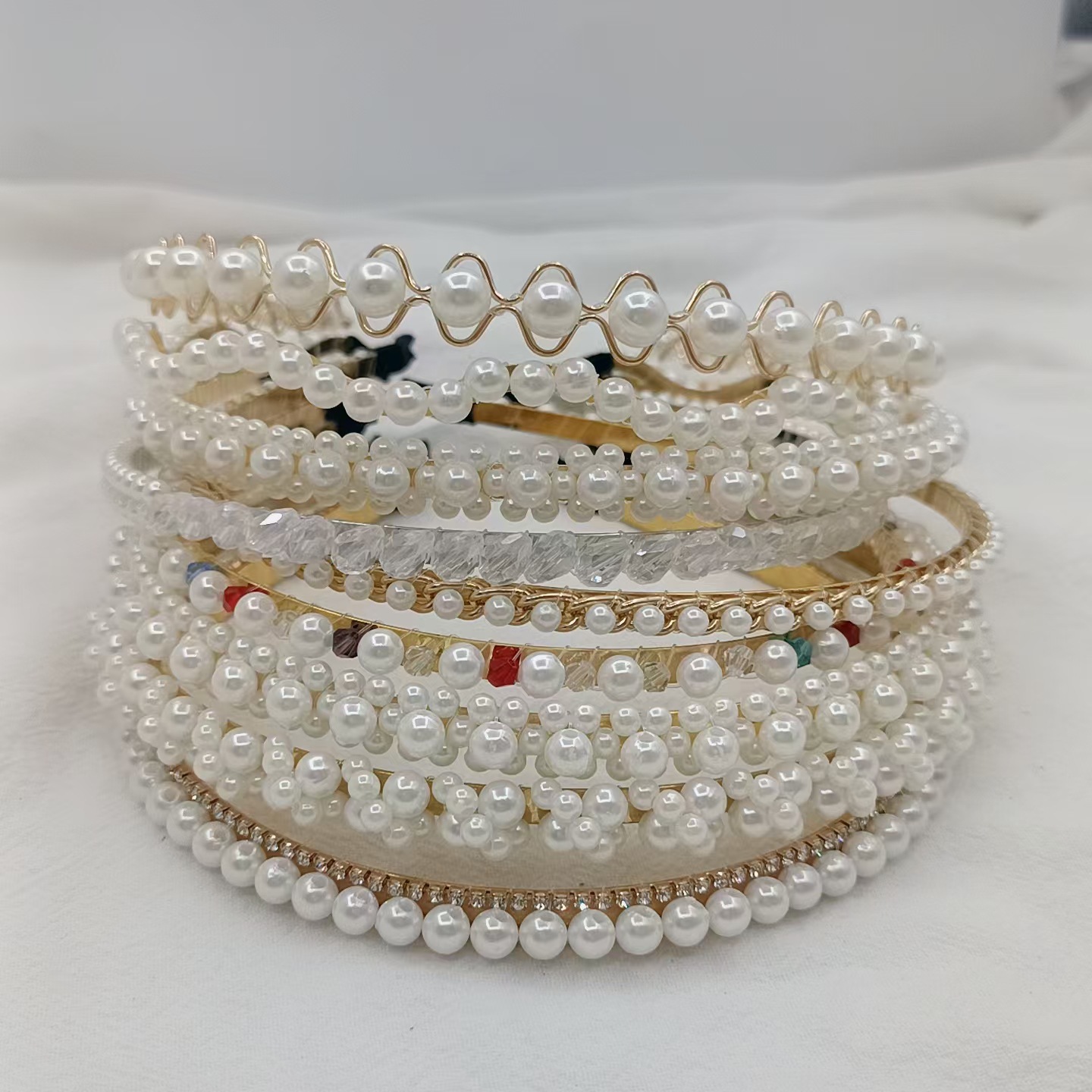 Pearl hairband for women, Super fairy French headband, hair tie, new style 2024, elegant high headband for the top of the head, external pressure hairpin headwear pic 21