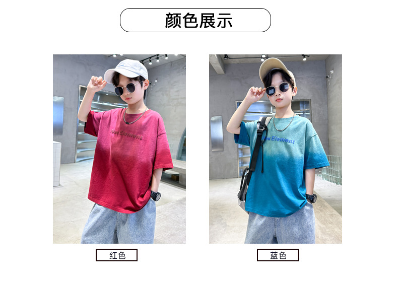 男童短袖T恤夏季薄款半袖纯棉儿童夏装2024新款汗衫中大童夏款潮t详情5