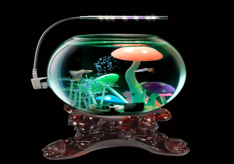 Wholesale fish tank, rosewood ruyi base, flower bonsai, rockery, stone base, fish tank, rosewood ruyi base with light pic 9