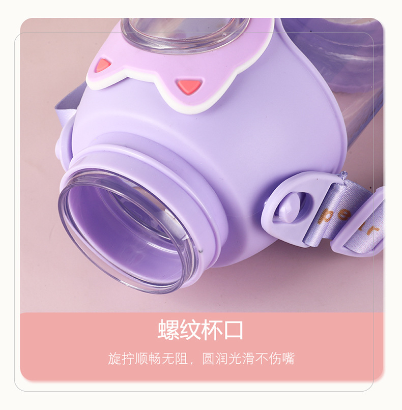 新款塑料杯玩趣儿童吸管杯卡通儿童水杯带背带可爱动物儿童水杯详情17