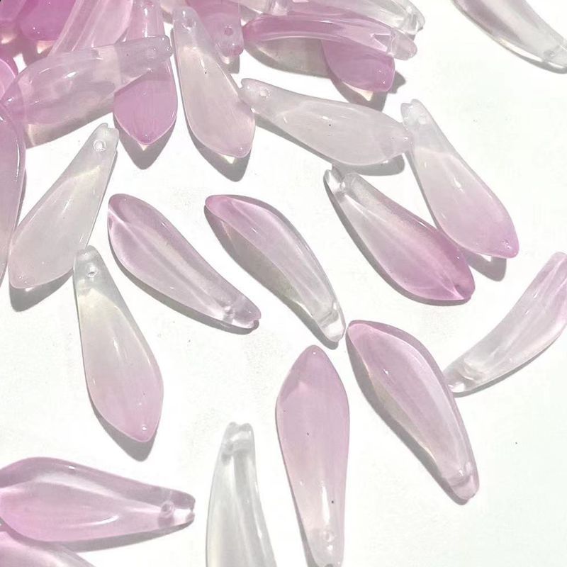 捷克琉璃兰花花瓣9*25mm珠子 DIY手工饰品古风发簪缠花配件材料 瓜子形状精致光泽手工珠子详情8