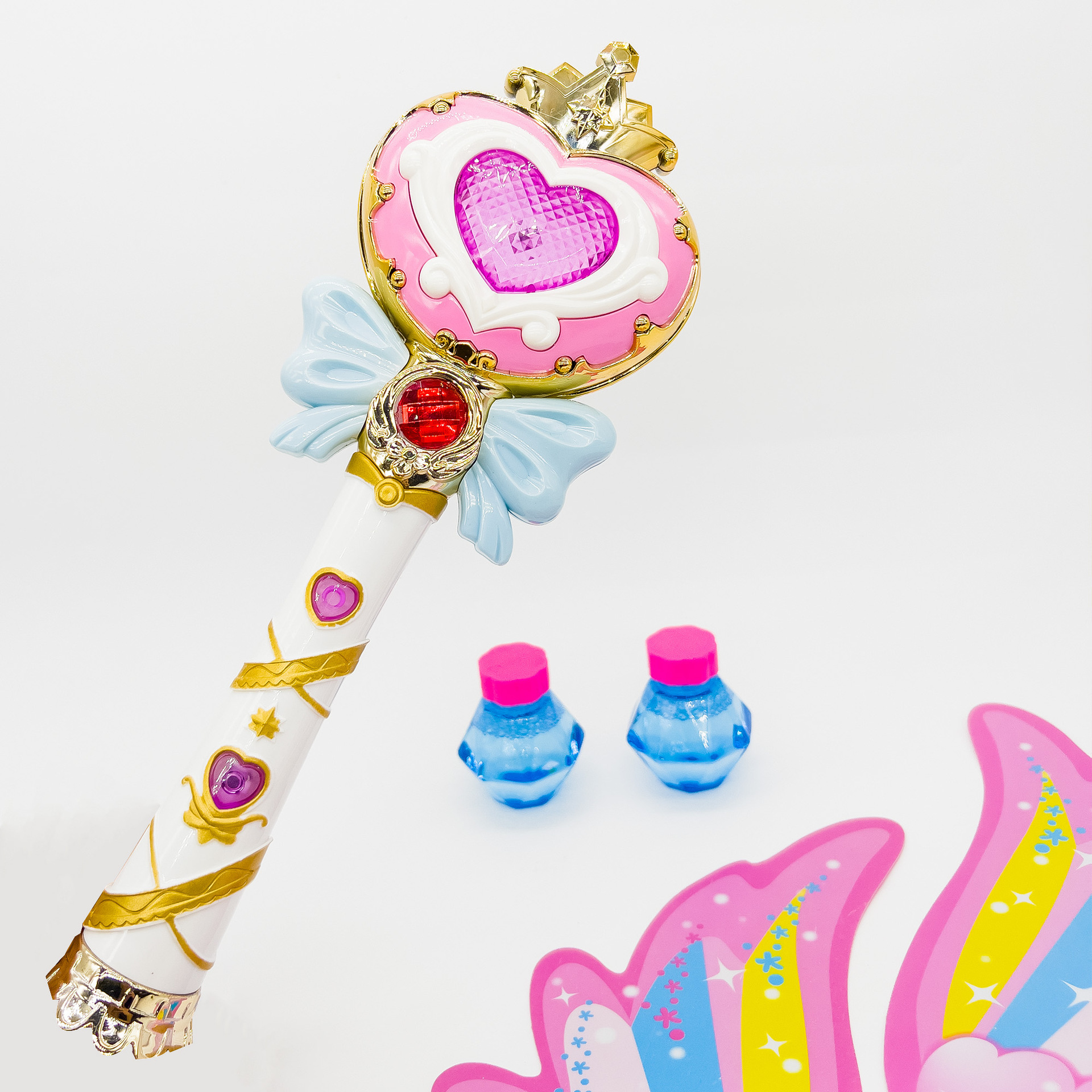 新款儿童声光魔法棒公主仙女手持泡泡机全自动吹泡泡女孩户外玩具详情7