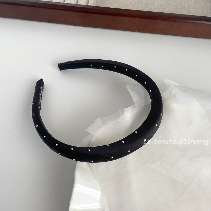 Korean-style fashionable starry sky fabric sponge hairband 2025 new style versatile hairpin, popular high head top headband hair bundle pic 4