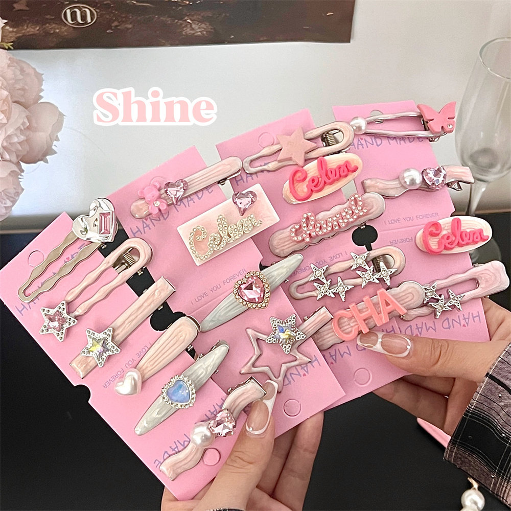 Versatile Y2K fashionable spicy girl style star hair clip, girl side bangs clip, sweet and cool dopamine crushed hair clip hair accessory pic 32