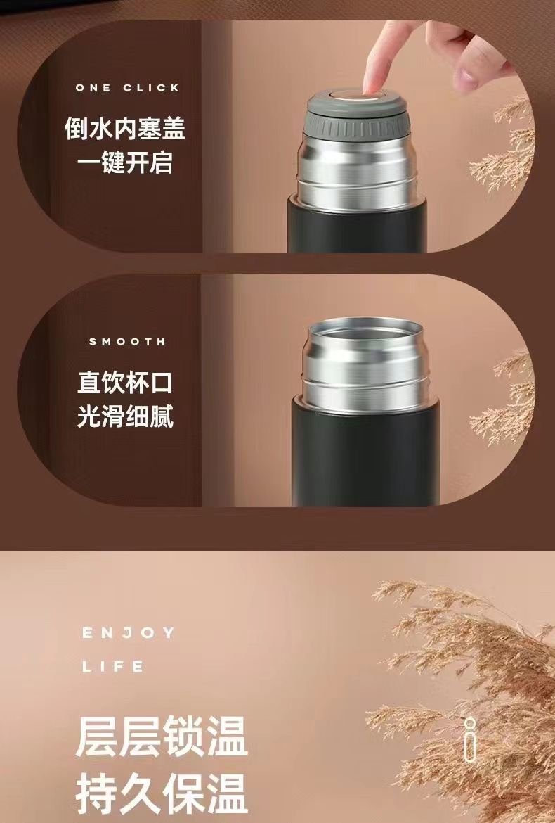 大容量一杯三盖304不锈钢保温杯儿童高档礼品盒装水杯批发印logo详情14