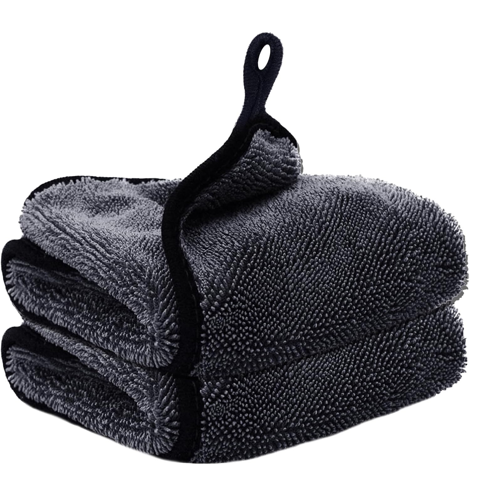 超细纤维珊瑚绒无边毛巾 擦车吸水不伤漆550GSM激光切边擦车巾详情4