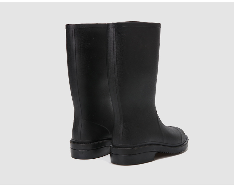 女士时尚新款中筒雨鞋PVC防滑防水耐磨套鞋胶鞋详情9