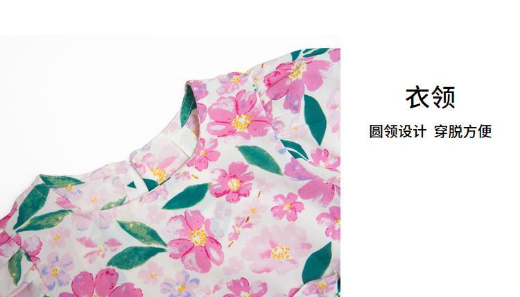 图图小象女童秋季童装儿童韩版碎花连衣裙洋气针织开衫宝宝套装详情9