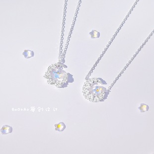 BaObAo原创设计s925纯银莫桑钻贺年小甜心红色爱心显白本命年项链详情9