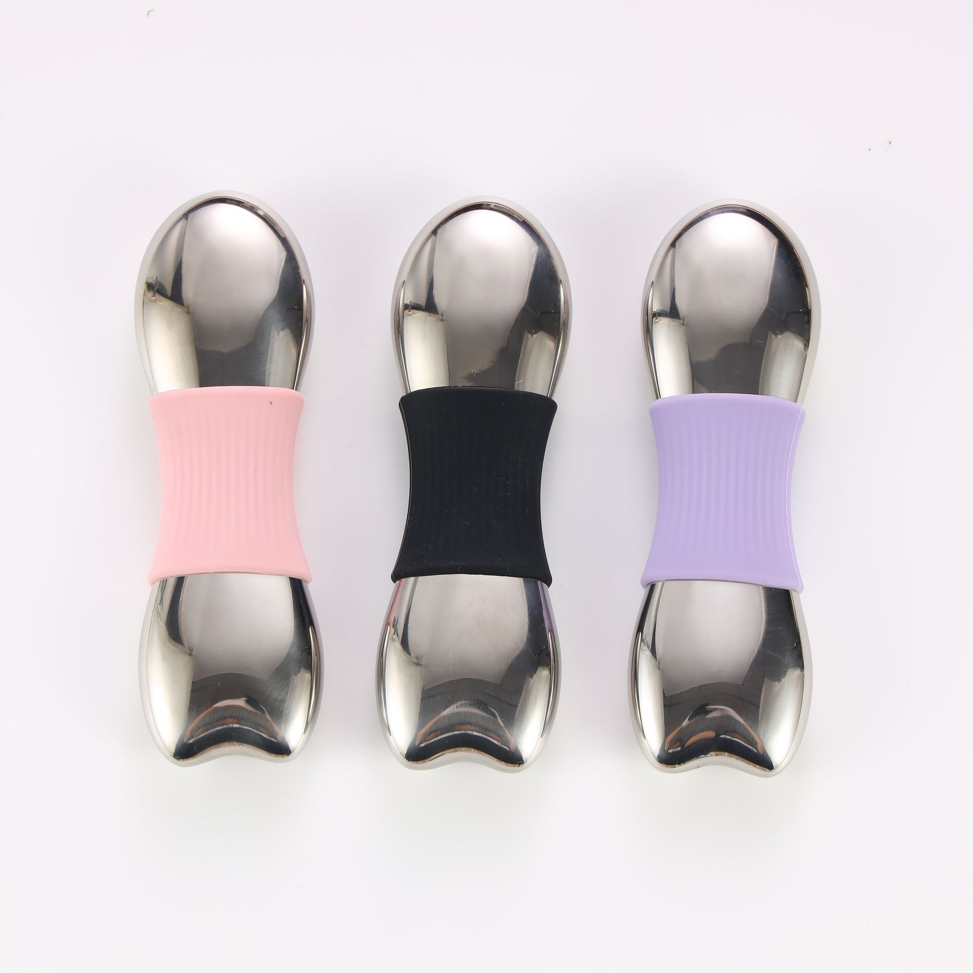 Customized new stainless steel ice massage device, facial beauty ice hammer, cold and hot facial skin care massage ice wave ball pic 15