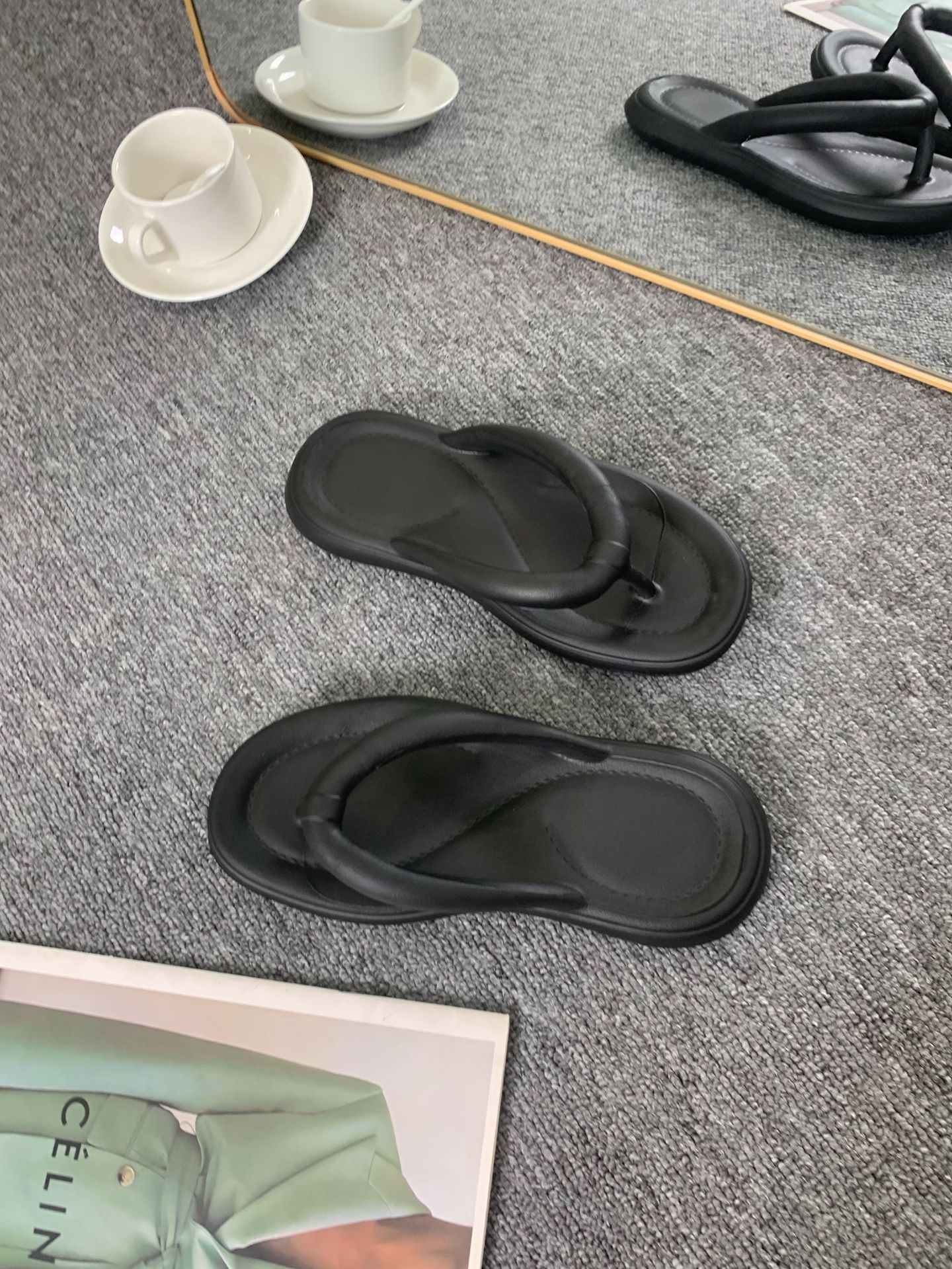 EVA新款人字拖夏季ins糖果色家用浴室洗澡软底夹脚外穿凉拖鞋批发详情3