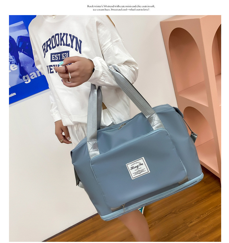 Wholesale dry and wet separation sports hand-held shoulder bags, yoga and fitness bags, folding and storage large-capacity travel bags, LOGO pic 53