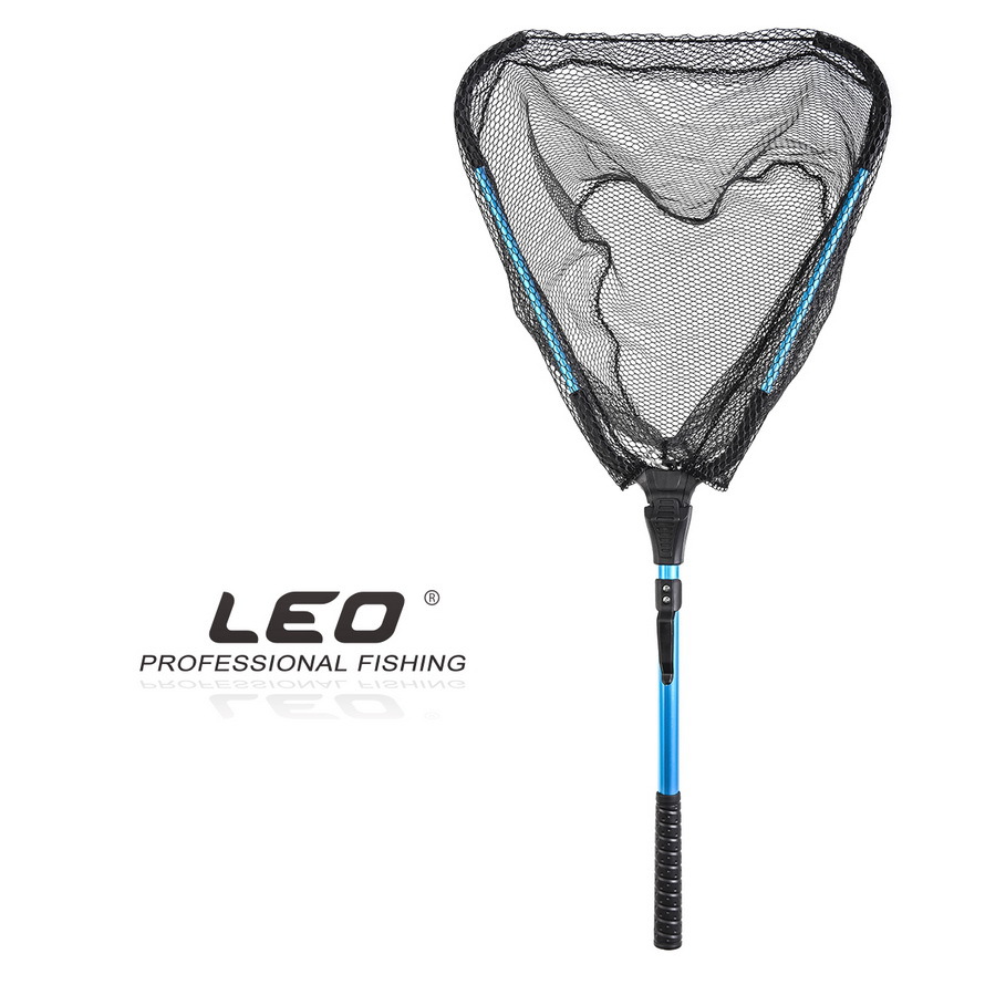 27703 LEO/ Leou [Aluminum Alloy Single Section Triangular Folding Fishing Net] Flying Fishing Hand-drawn Fishing Net Fishing Gear Export pic 17