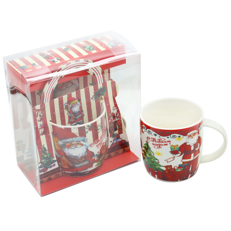Cross-border exclusive supply for domestic sales and foreign trade Christmas ceramic cups, mugs, household milk cups, office large-capacity water cups, Santa Claus cartoon pattern festival gifts, Christmas gifts can be directly supplied by logo factory pic 10