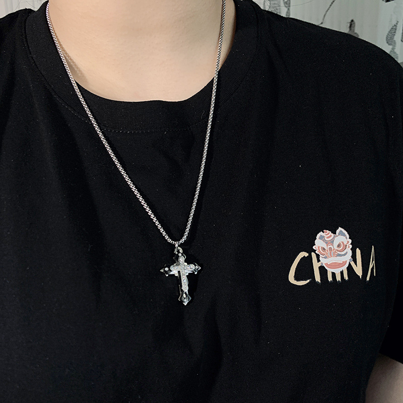 不掉色钛钢项链男潮小众设计高级感男士锁骨链个性街拍学生颈链潮详情6