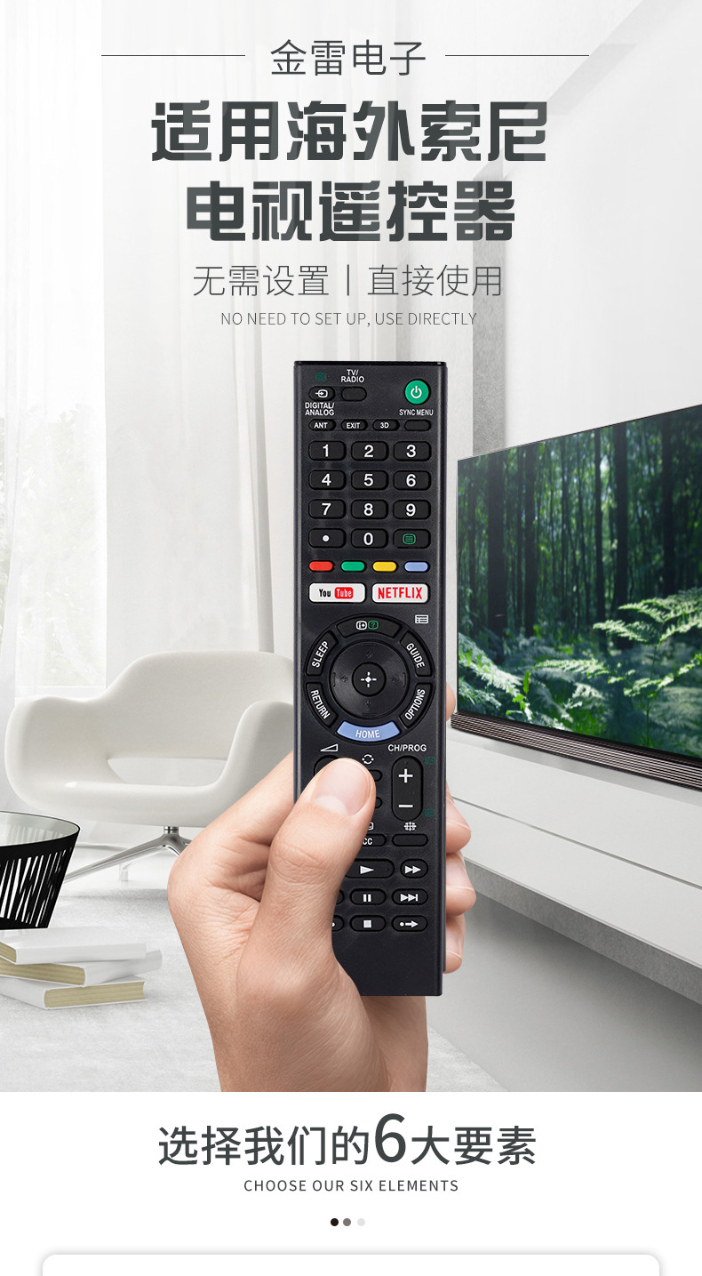 Anhui manufacturers produce Sony TV remote controls and smart set-top boxes suitable for overseas cross-border wholesale pic 1