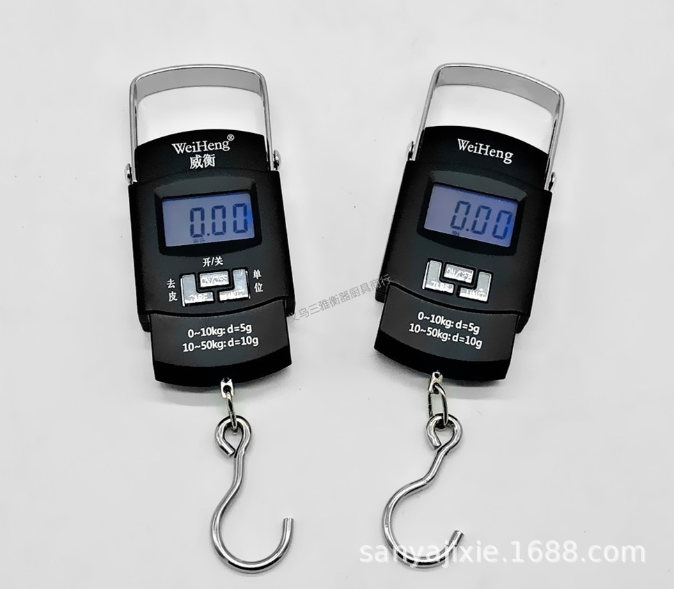 Chinese genuine Weiheng A08 electronic small hand-held hanging scale, hanging scale hook, weighing 50kg, quasi-Chinese character key screen pic 11