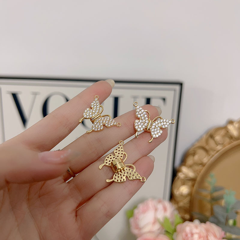 DIY饰品配件蝴蝶磁铁扣微镶锆手链项链连接扣配件材料详情4