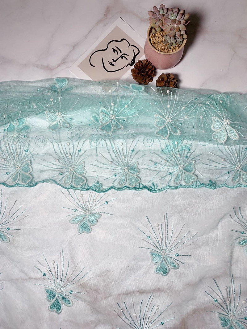 Factory direct sales of home textile accessories, embroidery, large butterfly fabric, clothing, window screen accessories, multiple specifications customized pic 8