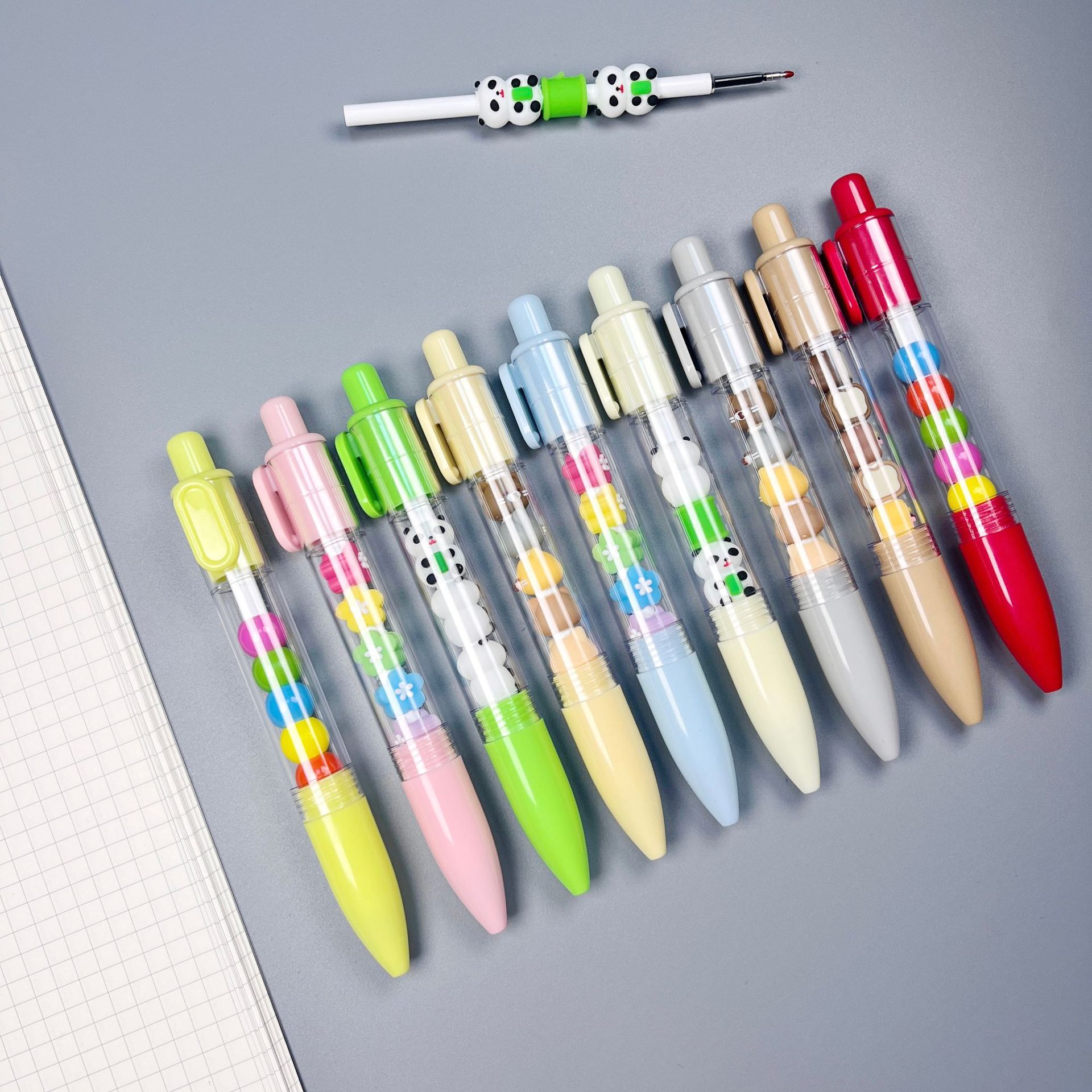 Fun and stress-relieving string fun, creative DIY of press gel pens, cute ST quick-drying student practice pens, signature black pens pic 5