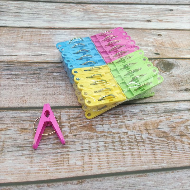 Solid-color clothes drying tongs/plastic tongs/clothes drying tongs (20 per pack) tongs pic 4