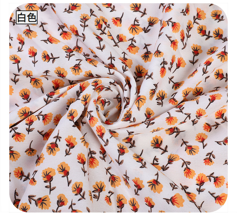 Fashionable and fresh floral print fabric, Korean silk clothing printed fabric, polyester shuttle fabric in stock for wholesale pic 20