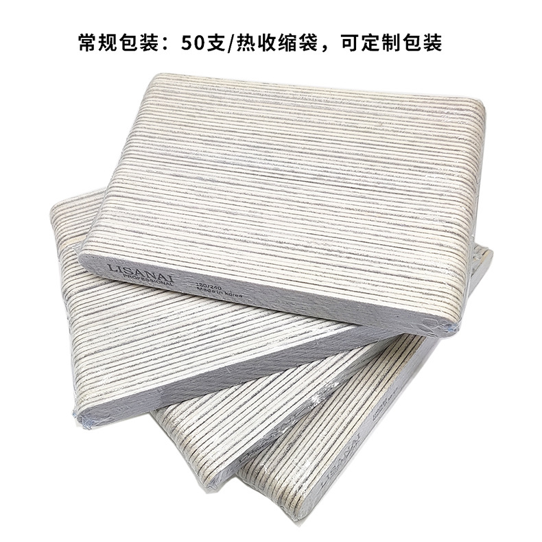Short, straight wood veneer file, sandpaper, nail shaping, dust and sand, professional manicure 12.7, nail grinding and sanding shanilak pic 8