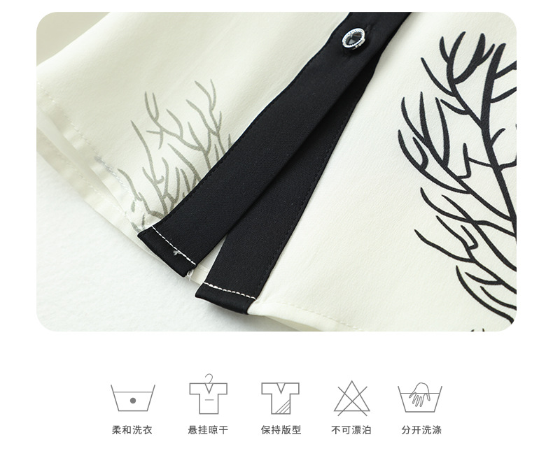 Pure Silk shirt for women, mulberry silk, fashionable and versatile, long-sleeved, elegant lapel shirt, new style for women in Spring and Autumn 2024 pic 5