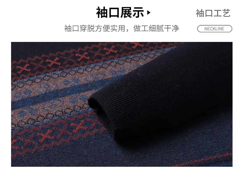 2022中老年男装毛衣加大码爸爸装男式加厚套头羊毛衫地摊赶集货源详情8