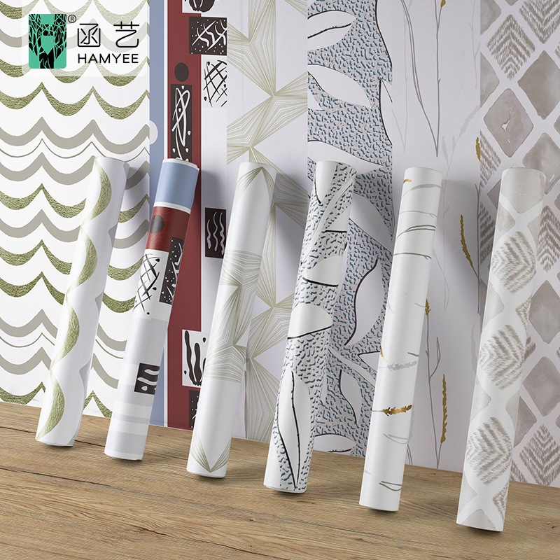 跨境加厚花卉墙纸PVC壁纸自粘卧室装饰防水墙布自贴批发wallpaper详情2